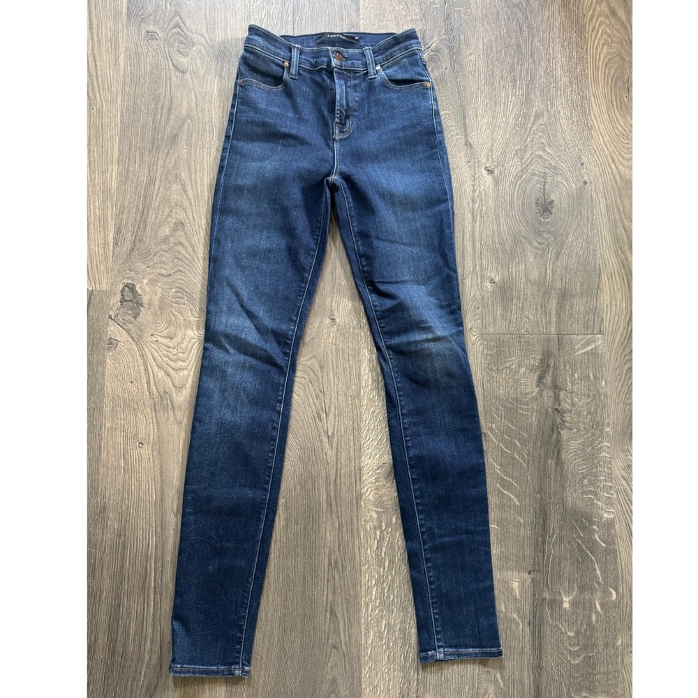 J Brand Maria High Rise Skinny Jeans 24 Fleeting Dark Indigo Stretch Excellent